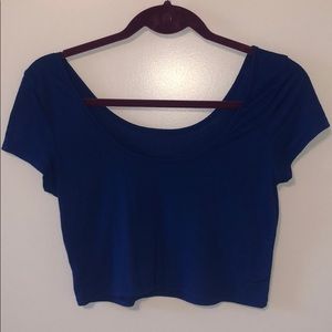 Royal blue crop top
